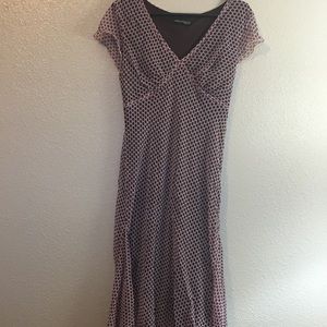 Brown and pink vintage dress